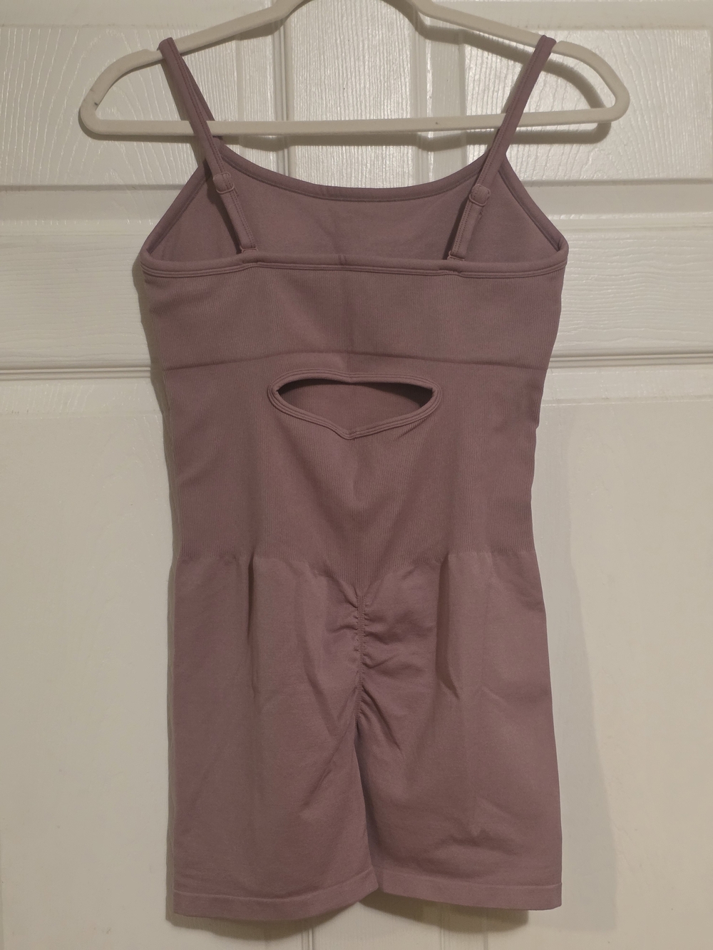Mauve Cutout Strappy Women's Gym Or Yoga Romper Ask For Your Size